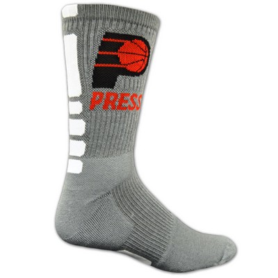 Made in the USA High Performance Cotton Basketball Sock w/Boxes